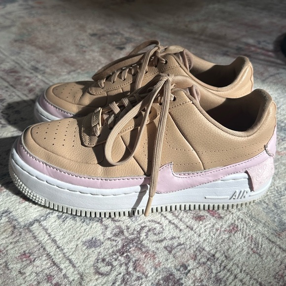 Nike Shoes - Nike Beige and Light Pink Air Force 1’s